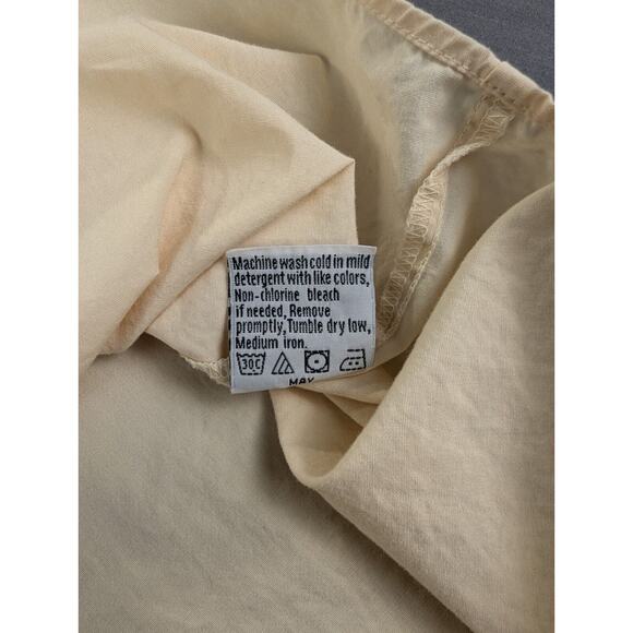 Columbia Shirt Men's Large Button Down Short Sleeve Pockets Yellow 100% Cotton - Picture 7 of 7